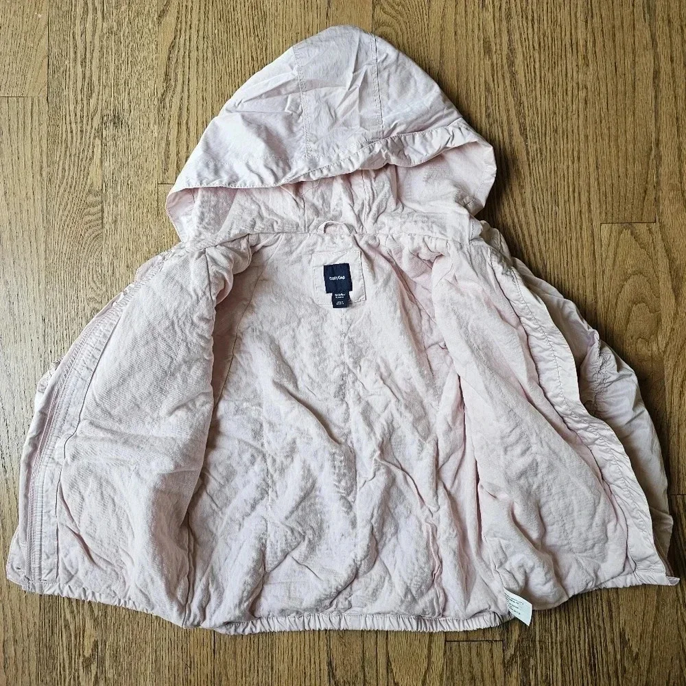 Gap light pink hooded jacket girls size 5T